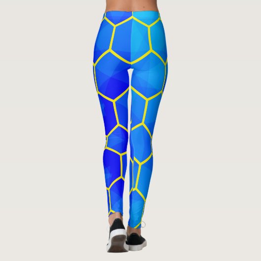 Geometrisches Sechseckmuster Leggings (Rückseite)