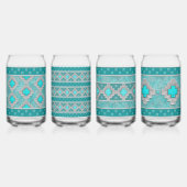 Geometrisches Set aus Südwesttürkissteinen Dosenglas (Rechts)