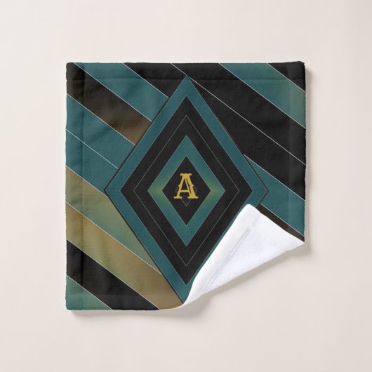 geometrisches Set für das Badehandtuch (Waschlappen)