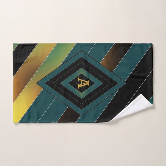 geometrisches Set für das Badehandtuch (Handtuch)