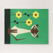 Geometrisches Siamese Cat Design Jigsaw Puzzle (Horizontal)
