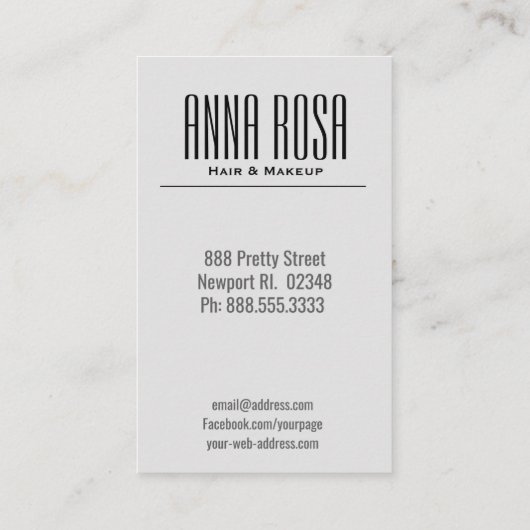 *~* geometrisches Silber-u. Türkis-Aquarell Girly Visitenkarte (Rückseite)