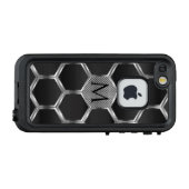 geometrisches Silber- und Graumuster 3 LifeProof iPhone Hülle (Rückseite (Horizontal))