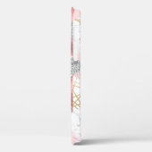 Geometrisches, silbernes Dreieck aus Gold, Marmorm Case-Mate iPhone Hülle (Rückseite / Links)