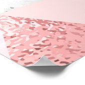 Geometrisches, silbernes Dreieck aus Gold, Marmorm Poster (Ecke)