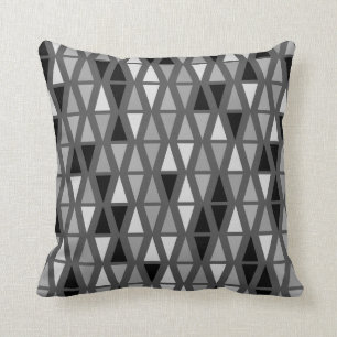 Geometrisches silbernes graues Dreiecks-Sofa-Kisse Kissen