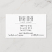 *~* geometrisches silbernes Türkis-Aquarell Girly Visitenkarte (Rückseite)