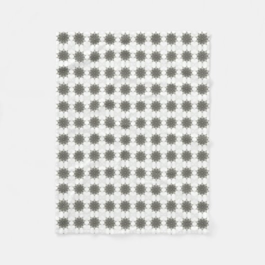 Geometrisches Silver-Star-Muster Fleecedecke (Vorderseite)
