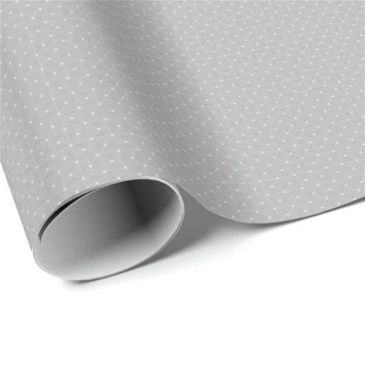 Geometrisches Silver Wrapping Paper Geschenkpapier (Rolleneckpunkt)
