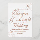 Geometrisches Skript Hochzeitpressen Folieneinladung (Vorderseite)