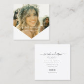 Geometrisches | Skript-moderne Quadratische Visitenkarte (Vorne/Hinten)