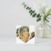 Geometrisches | Skript-moderne Quadratische Visitenkarte (Stehend Vorderseite)