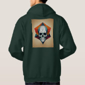 Geometrisches Skull-Logo Hoodie (Rückseite)