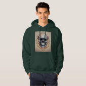 Geometrisches Skull-Logo Hoodie (Vorne ganz)