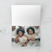 Geometrisches Snowflake Holiday Greeting Feiertagskarte (Innenseite)