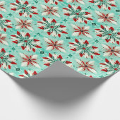 Geometrisches Snowflake Xmas Kaleidoskop Muster Geschenkpapier (Ecke)