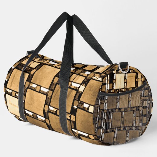 Geometrisches Spiegelmuster Duffle Bag (Rechte Ecke)