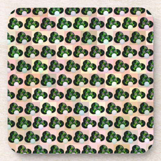 Geometrisches Spiel: Checked Lawn Bowls in Block A Getränkeuntersetzer (Vorderseite)