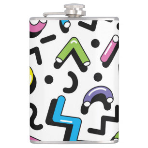 Geometrisches Spiel: Doodle-Formen-Muster Flachmann