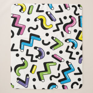 Geometrisches Spiel: Doodle-Formen-Muster Sherpadecke