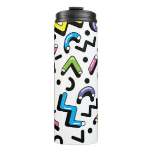Geometrisches Spiel: Doodle-Formen-Muster Thermosbecher