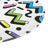 Geometrisches Spiel: Muster der Doodle-Formen Schneidebrett (Ecke)