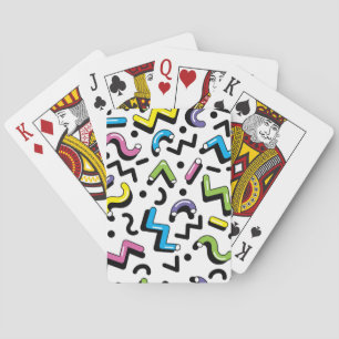 Geometrisches Spiel: Muster der Doodle-Formen Spielkarten