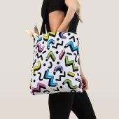 Geometrisches Spiel: Muster der Doodle-Formen Tasche (Von Nahem)