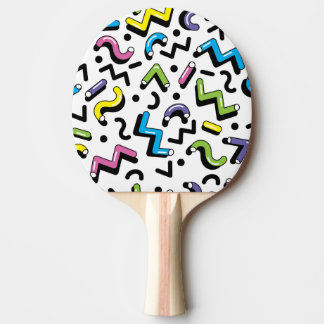 Geometrisches Spiel: Muster der Doodle-Formen Tischtennis Schläger