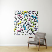 Geometrisches Spiel: Muster der Doodle-Formen Wandteppich (Beispiel)