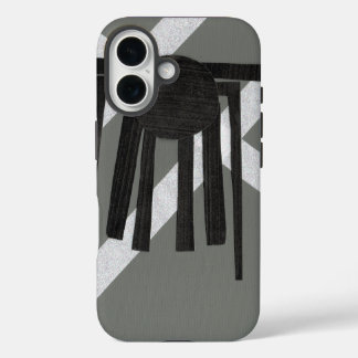 Geometrisches Spinnen-Design iPhone 16 Hülle