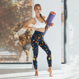Geometrisches Splash Capri Leggings