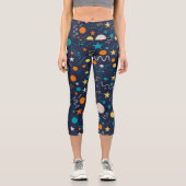 Geometrisches Splash Capri Leggings (Vorderseite)