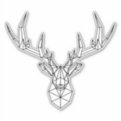 Geometrisches Stag Deer Aufkleber (Vorderseite)
