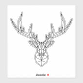 Geometrisches Stag Deer Aufkleber (Blatt)