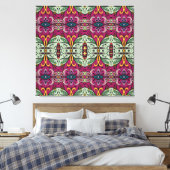 Geometrisches Stammbaum Ethnic Doodle Leinwanddruck (Insitu (Schlafzimmer))