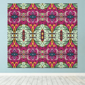 Geometrisches Stammbaum Ethnic Doodle Leinwanddruck (Insitu (Holzboden))