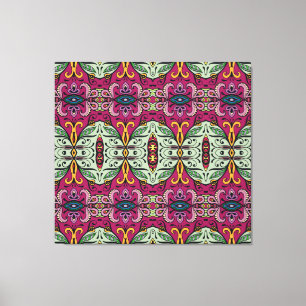 Geometrisches Stammbaum Ethnic Doodle Leinwanddruck