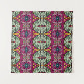 Geometrisches Stammbaum Ethnic Doodle Wandteppich (Vorderseite (Horizontal))