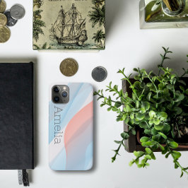 Geometrisches, staubblaues Blau Case-Mate iPhone Hülle