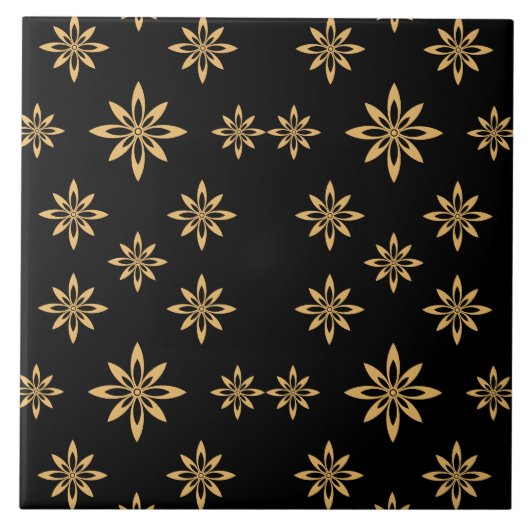 Geometrisches sternähnliches Petal-Blume-Wiederhol Fliese (Vorderseite)