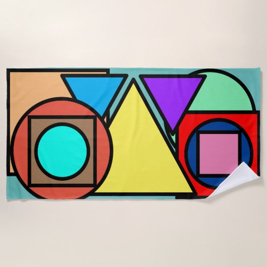 Geometrisches Strandtuch (Vorderseite)