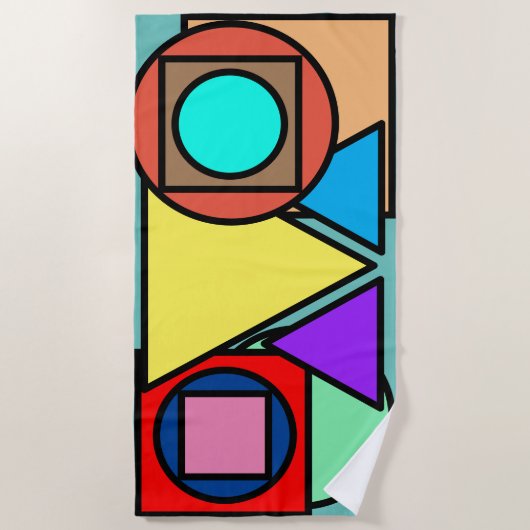 Geometrisches Strandtuch (Vorderseite)