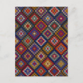 Geometrisches Strickmuster Postkarte (Vorderseite)