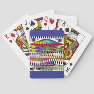 Geometrisches Strukturblau Spielkarten