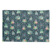 Geometrisches Succulents-Muster Kissenbezug (Rückseite-Links)