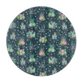 Geometrisches Succulents-Muster Schneidebrett (Vorderseite)
