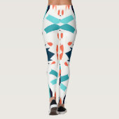 Geometrisches Südwestkat-Design Leggings (Rückseite)