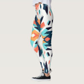 Geometrisches Südwestkat-Design Leggings (Links)