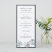 Geometrisches Sukkulent Wedding Menu Menükarte (Stehend Vorderseite)